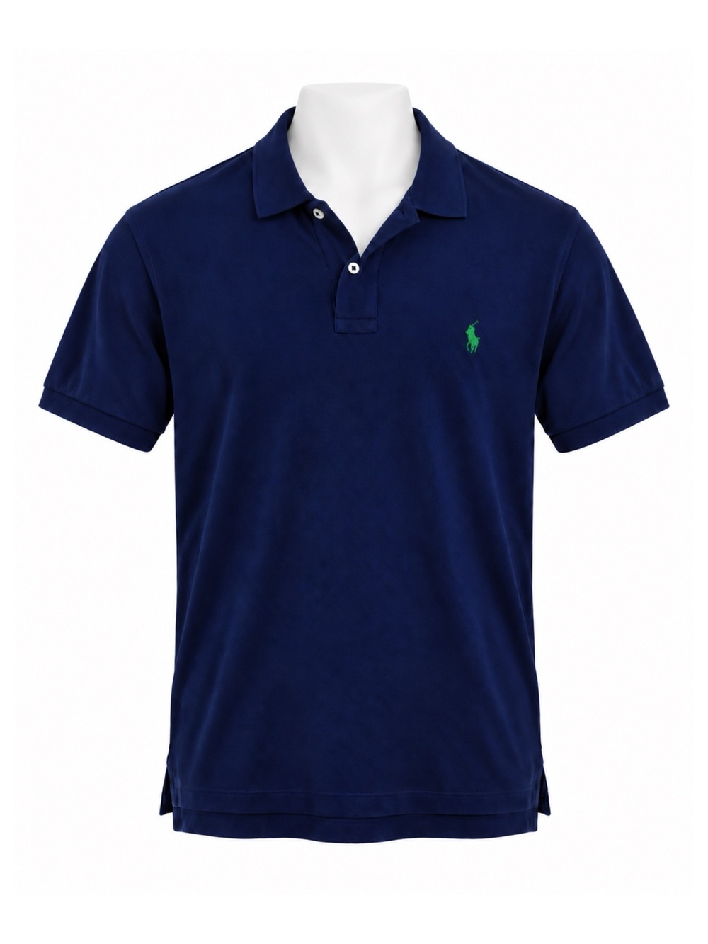 Size M Polo Ralph Lauren Men’s Navy Blue Polo Shirt Green Pony Short Sleeve